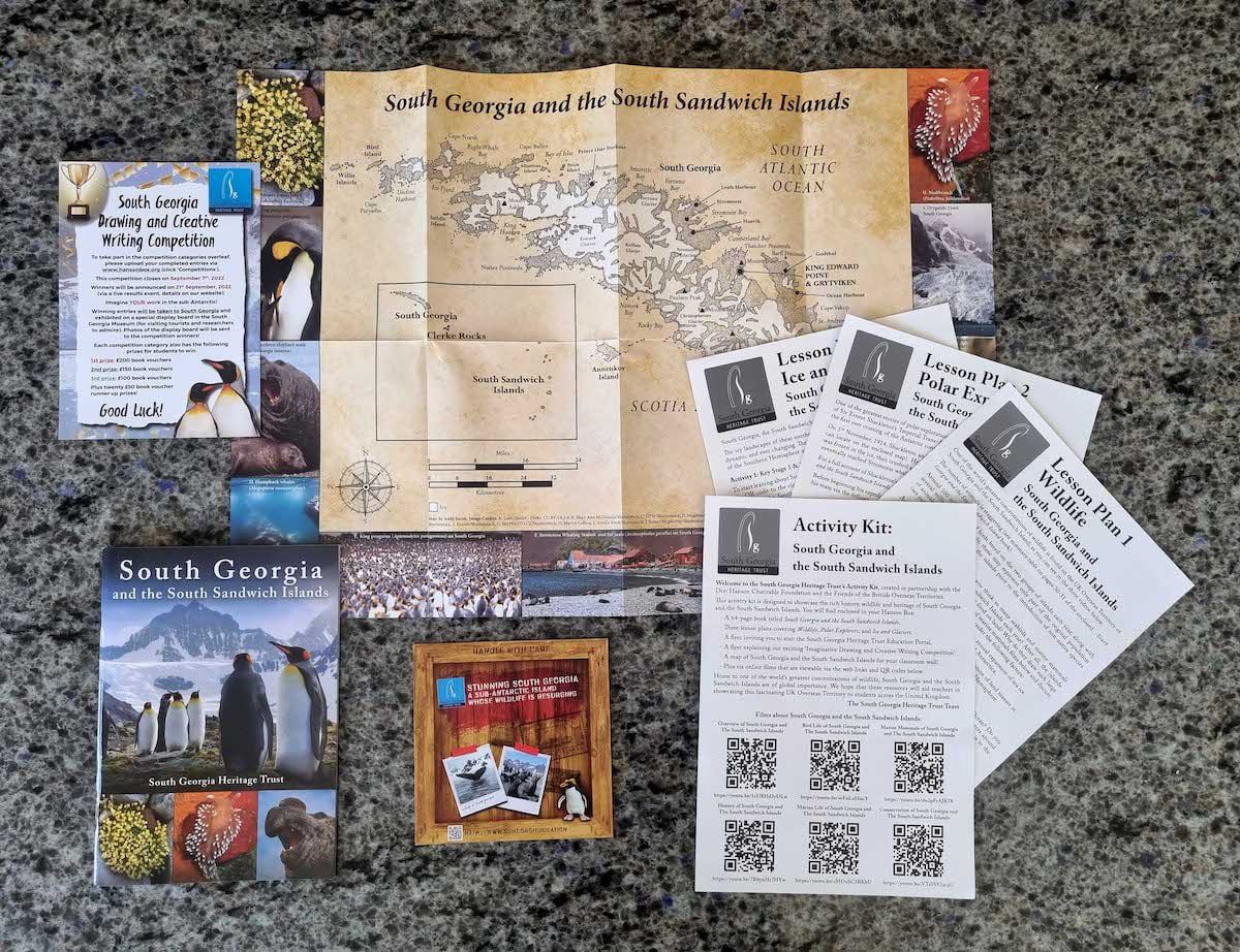 The South Georgia Activity Pack that is included in the 2022 Hanson Box