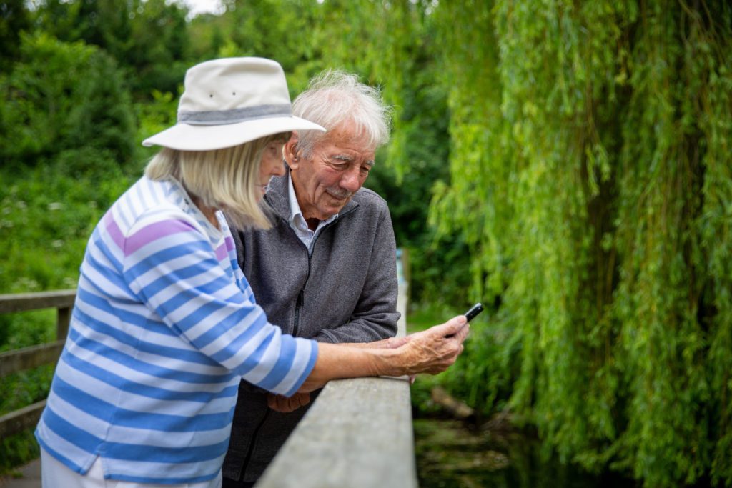 A couple takes part in the Big Butterfly Count 