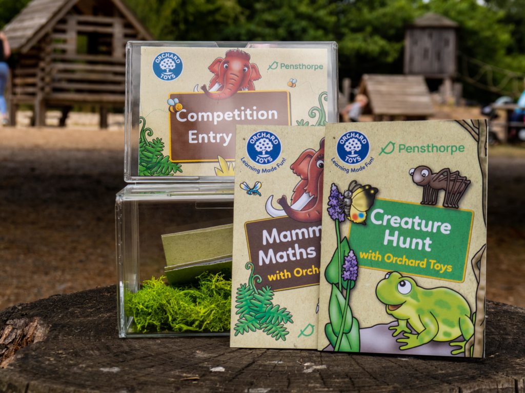 The nature knowledge trails from Pensthorpe and Orchard Toys set against the background of the WildRootz area