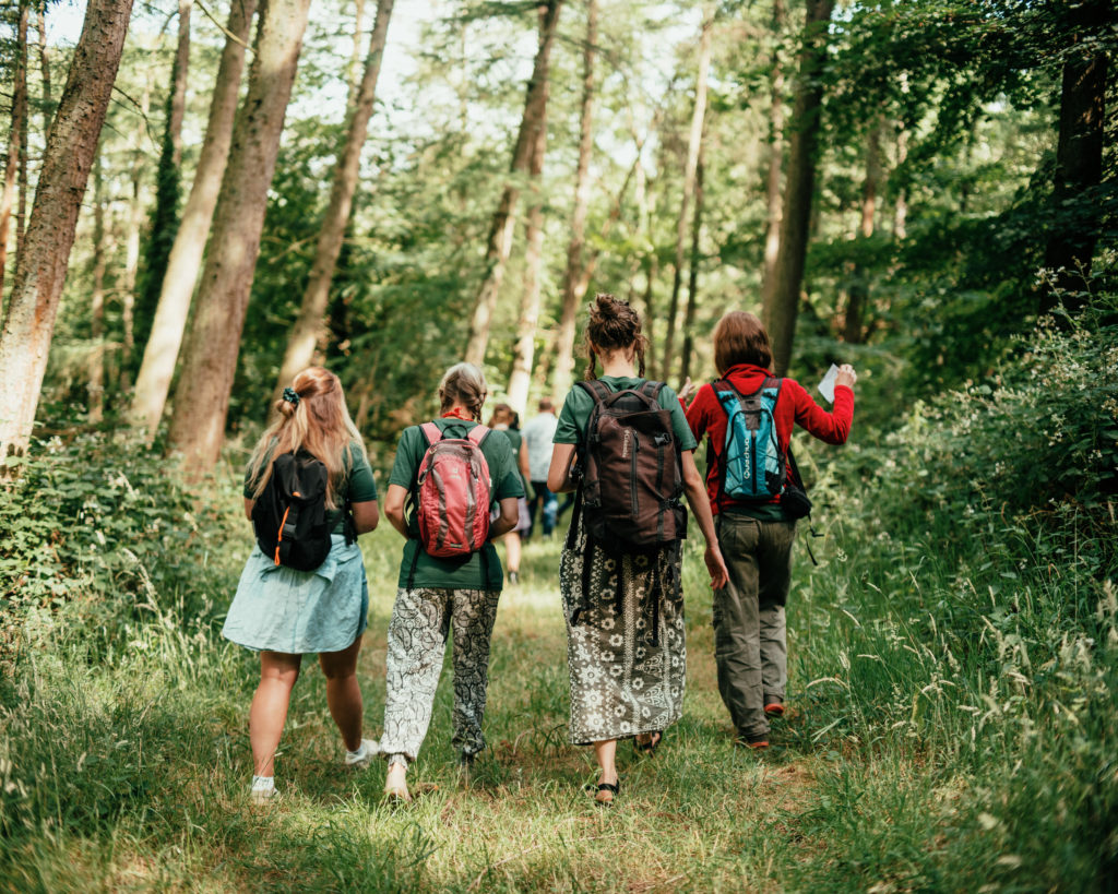 Teach Earth group walking