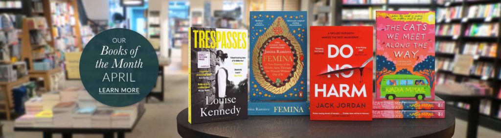 Waterstones April 2023 books banner